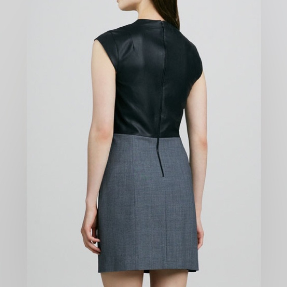 Theory Orinthia Dress with Leather Bodice - Picture 6 of 6